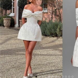 BABY BOO RAQUEL MINI DRESS - WHITE BRIDAL / GRADUATION DRESS